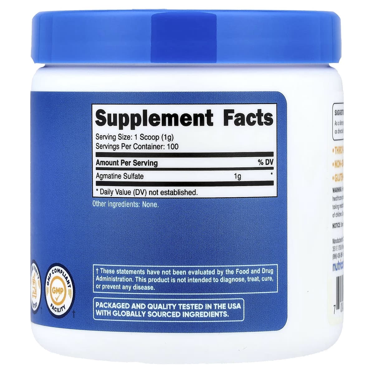 Nutricost - Agmatine Sulfate - 100g