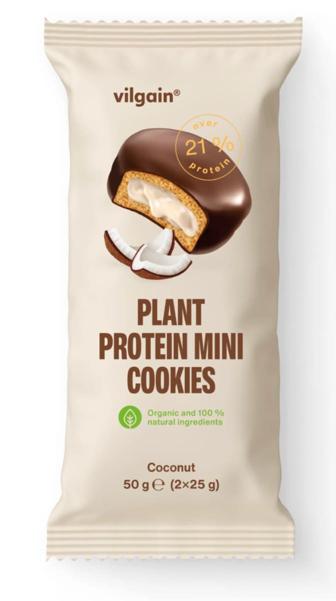 Vilgain - Plant Protein Mini Cookies - 50g (2x25g) – Vilgain förpackning