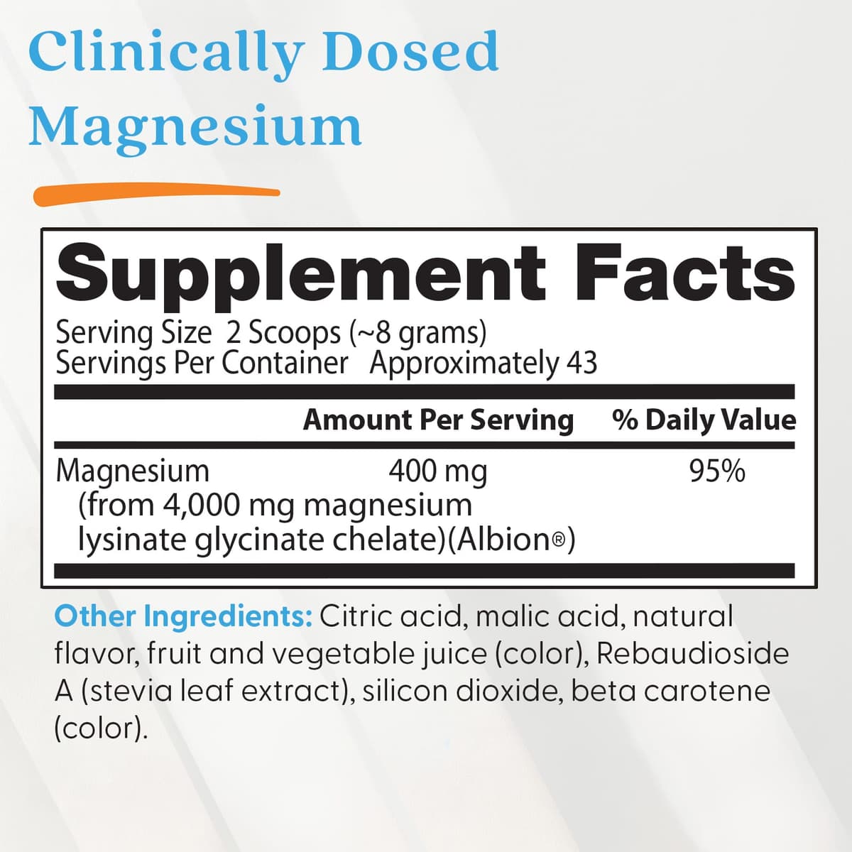 Doctor's Best - Høj Absorptions Magnesiumpulver - Frugt Punch, 340g