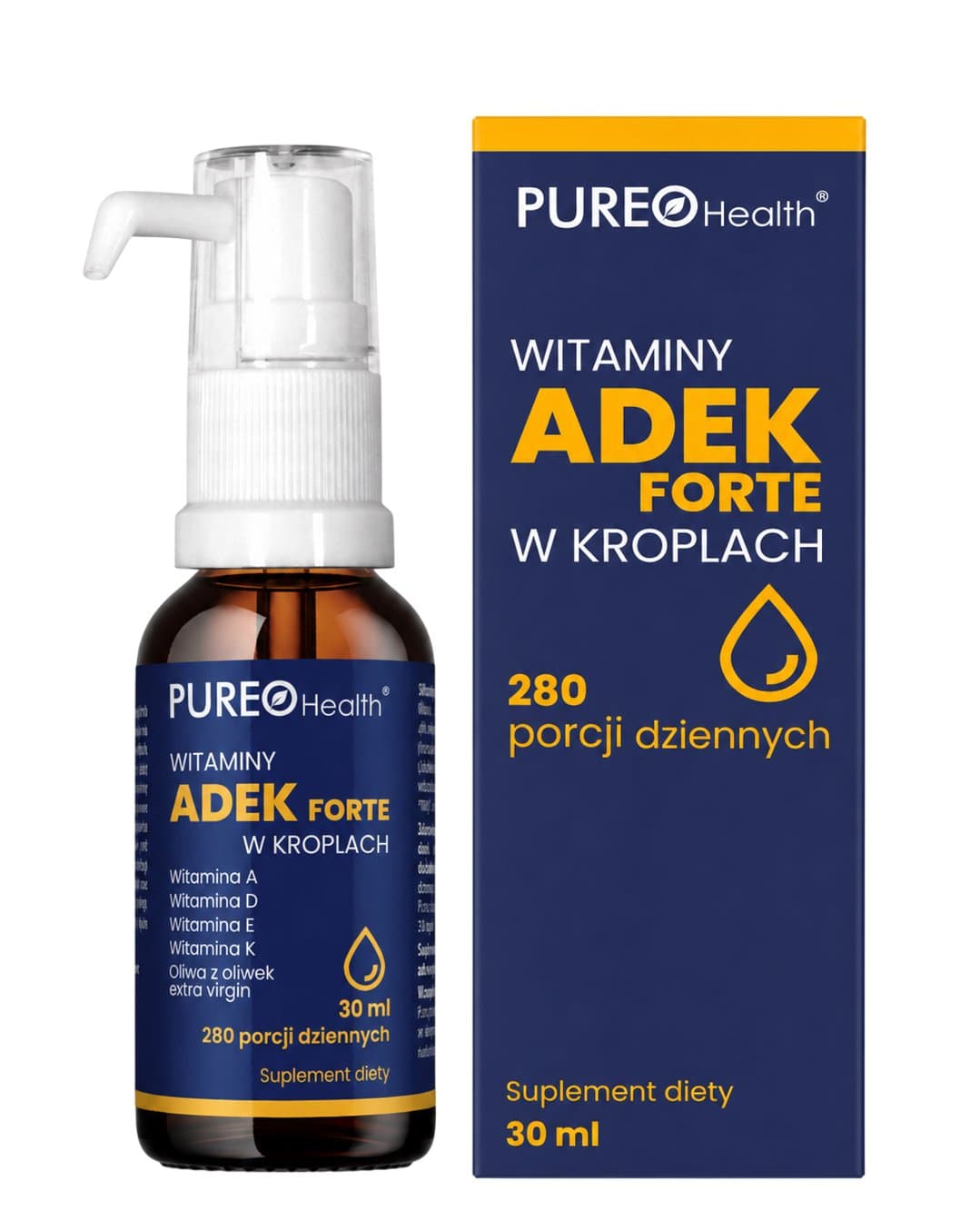 PUREO Health - Vitamin ADEK Forte Drops - 30 ml – PUREO Health förpackning