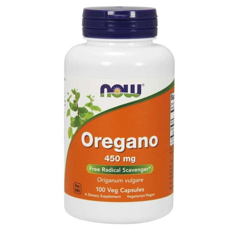 NOW Foods - Oregano - 100 Veg Capsules – NOW Foods förpackning
