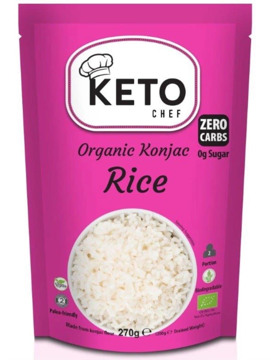 Keto Chef - Organic Konjac Rice - 270g – Keto Chef förpackning