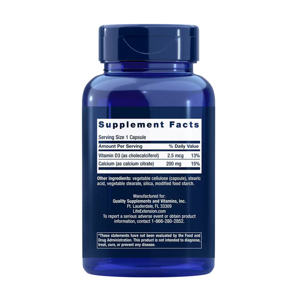 Life Extension - Calcium Citrate With Vitamin D - 200 Vcaps