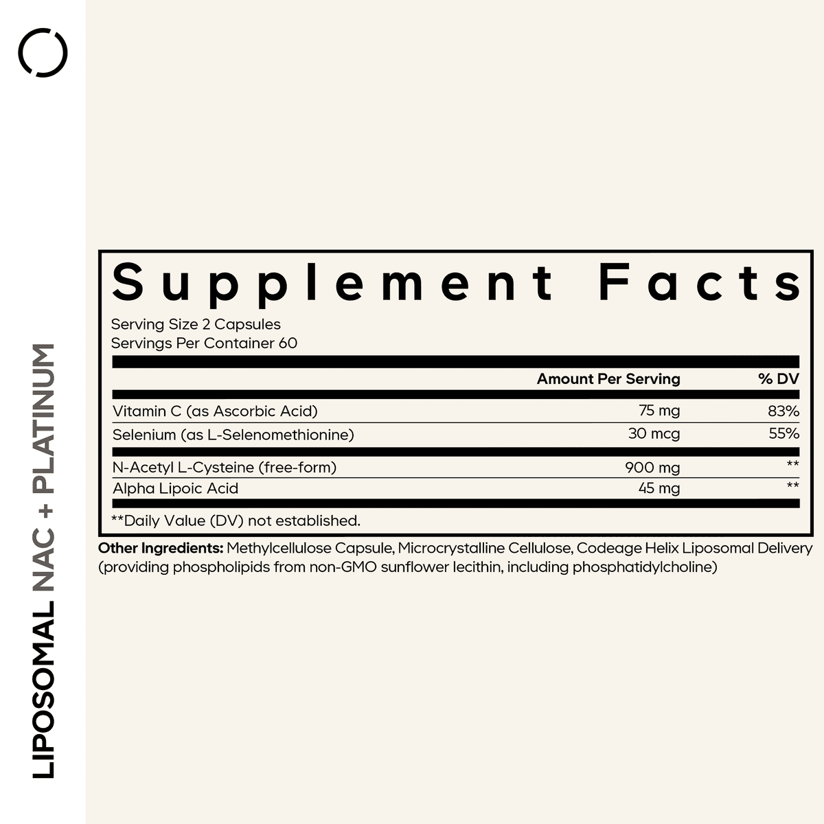 Codeage - Liposomal NAC+ Platinum - 120 Vegetable Capsules