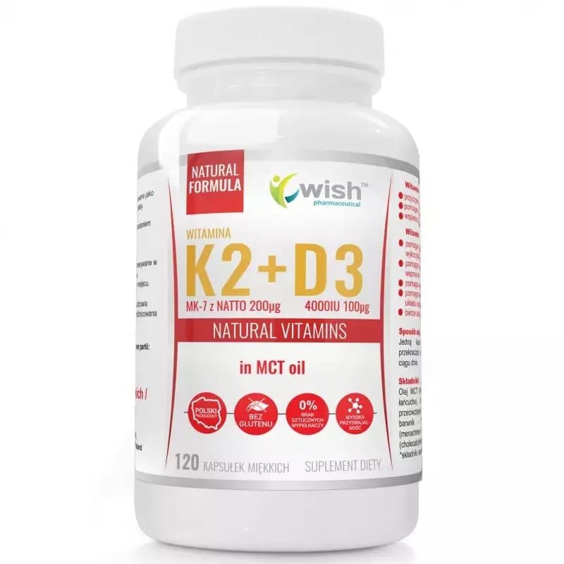 Wish - Vitamin K2+D3 - 120 Caps – Wish förpackning