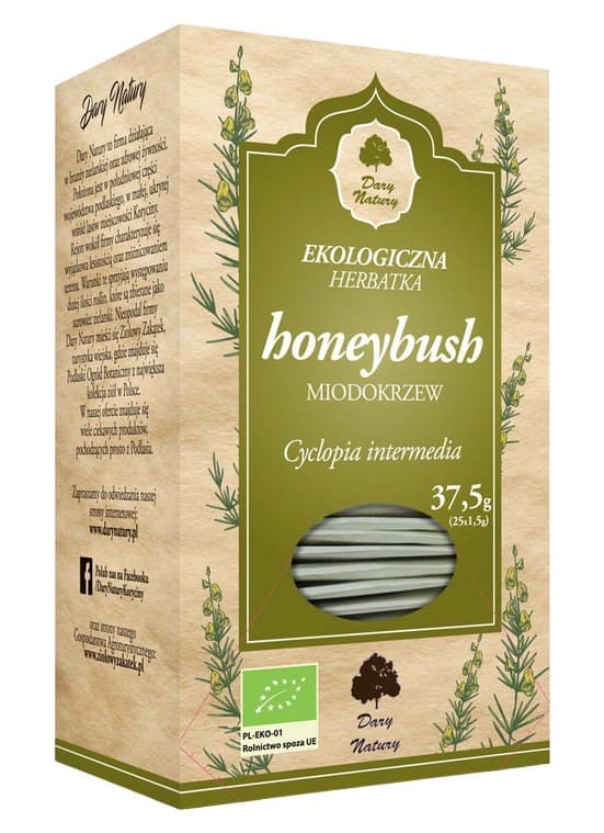 Dary Natury - Honeybush Tea - 37.5g (25x1.5g) – Dary Natury förpackning