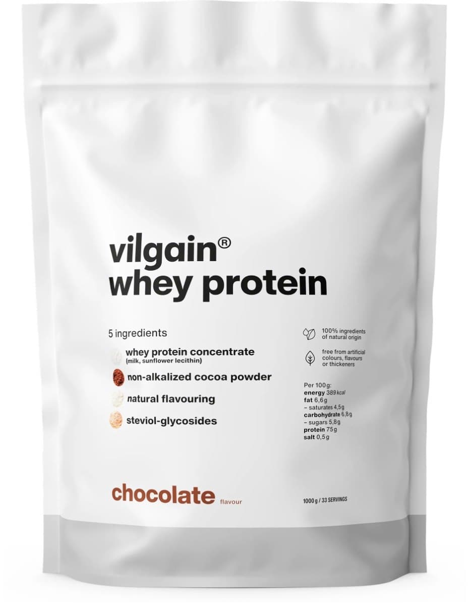 Vilgain - Whey Protein - 1000g – Vilgain förpackning