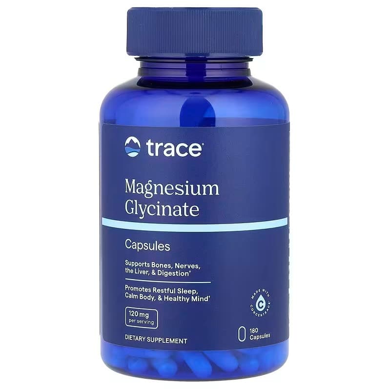 Trace Minerals (Trace) - Magnesium Glycinate - 180 Caps – Trace Minerals förpackning