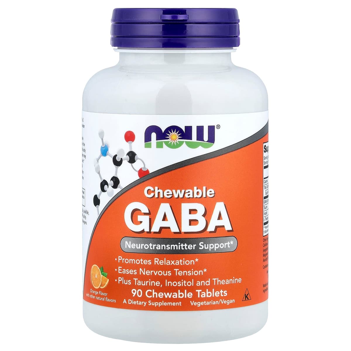 NOW Foods - GABA - 90 tyggetabletter