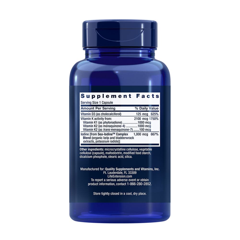 Life Extension - Vitamins D And K With Sea-Iodine - 60 Caps