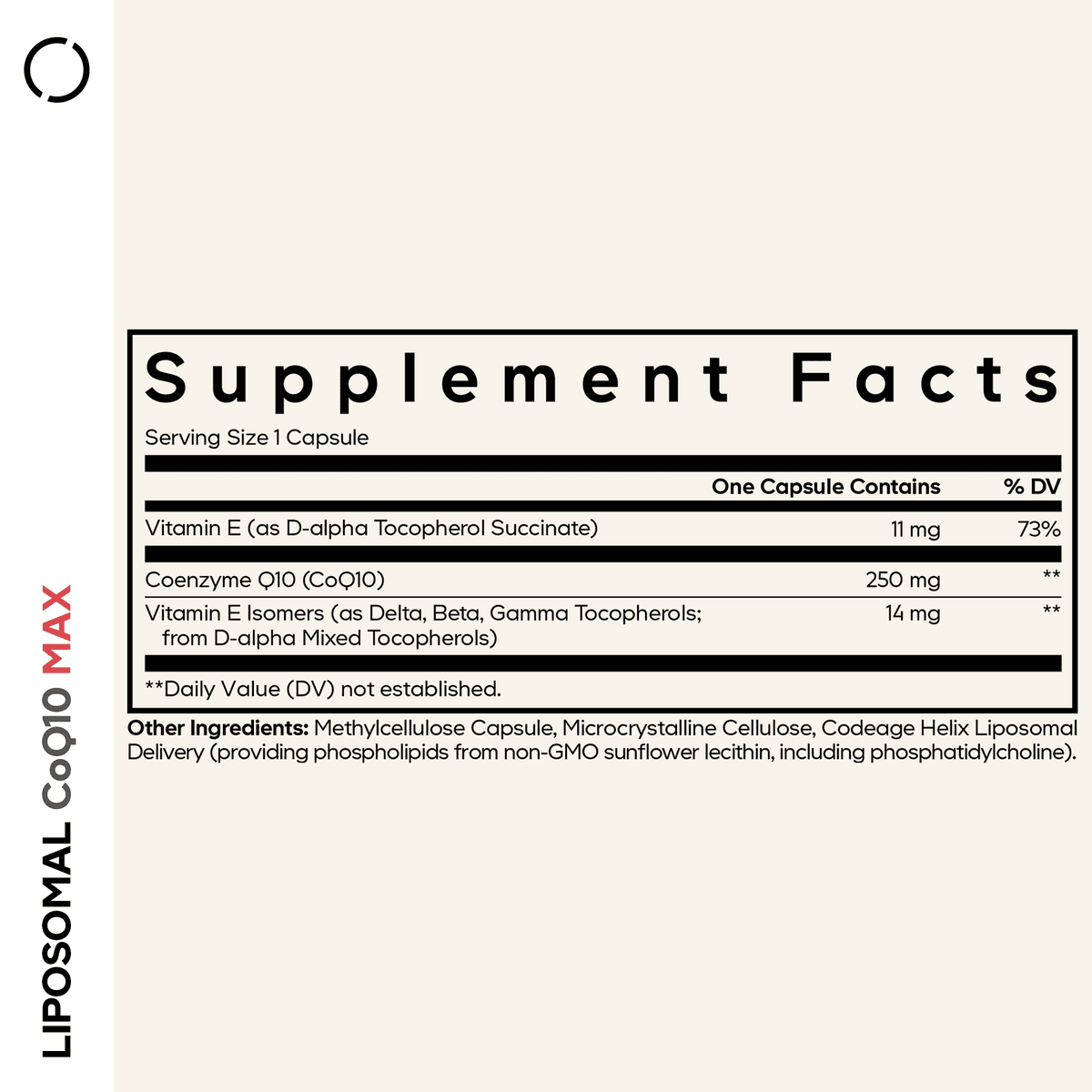 Codeage Liposomal CoQ10 Max - 60 Vcaps - 60 Vegetable Caps
