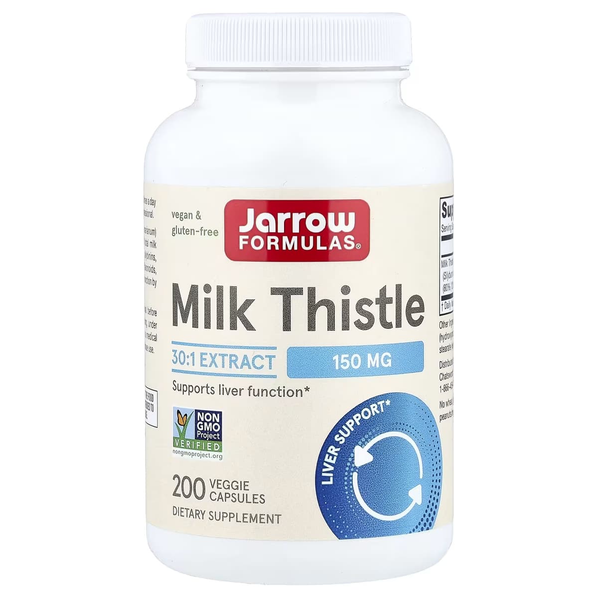 Jarrow Formulas - Milk Thistle 30:1 Extract - Liver Support - 200 Vcaps