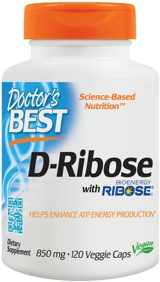 Doctor's Best - D-Ribose - 120 Vcaps – Doctor's Best förpackning