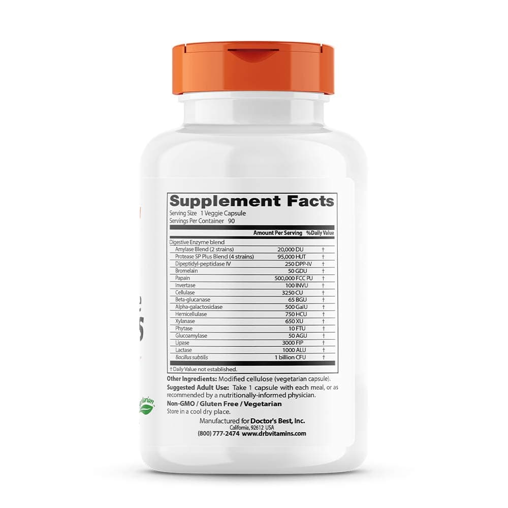 Doctor's Best - Digestive Enzymes - 90 Vcaps