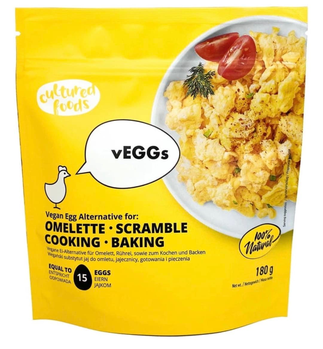 Cultured Foods - vEGGs - 180g – Cultured Foods förpackning