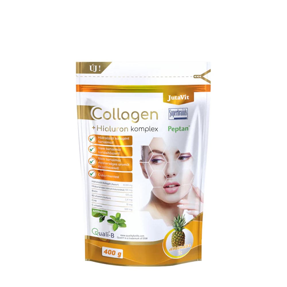 Jutavit - Collagen + Hioluron komplex, Pineapple - 400g