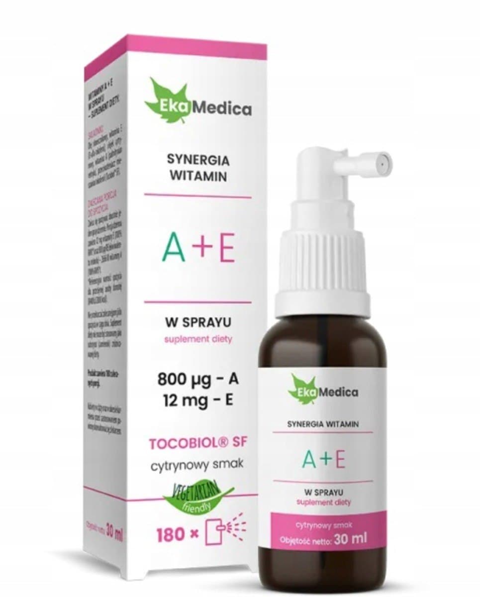 Eka Medica - EkaMedica Witaminy A+E spray 30 ml – Eka Medica förpackning