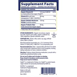 Enzymedica Vitamin D3 + Vitamin K2 - 60 Kapsler