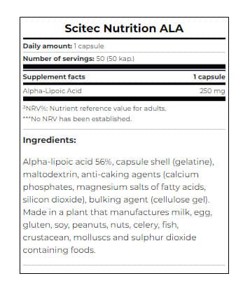 Scitec Nutrition - ALA - 50 Caps
