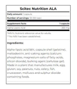 Scitec Nutrition - ALA - 50 Caps