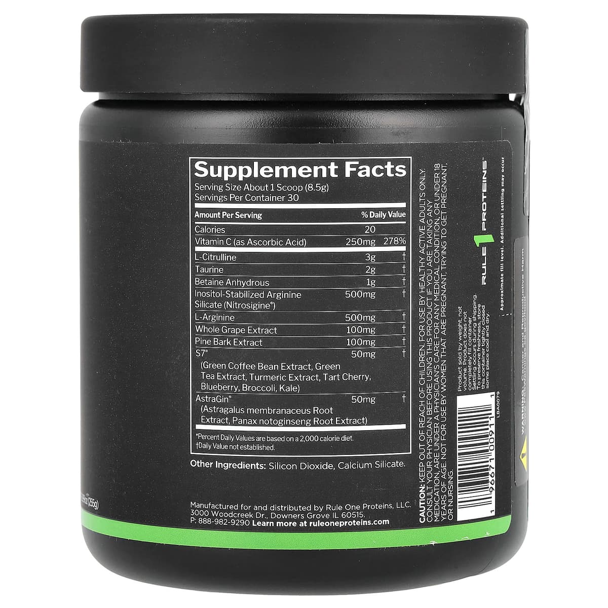 Rule One - Rule1 R1 Pump - Unflavored - 30 Servings