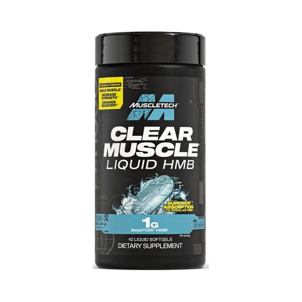 MuscleTech - Clear Muscle - Unflavoured - 42 Liquid Softgels – Muscletech förpackning