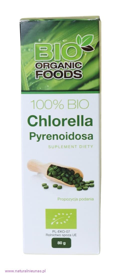 Bio Organic Foods - Chlorella Pyrenoidosa – Bio Organic Foods förpackning