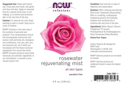 NOW Foods - Rosewater Rejuvenating Mist - 118ml