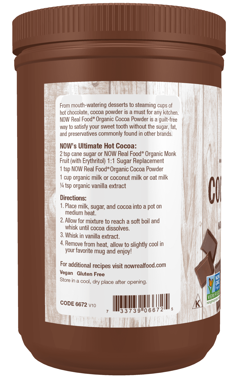 NOW Foods - Organic Cocoa Powder - 340g