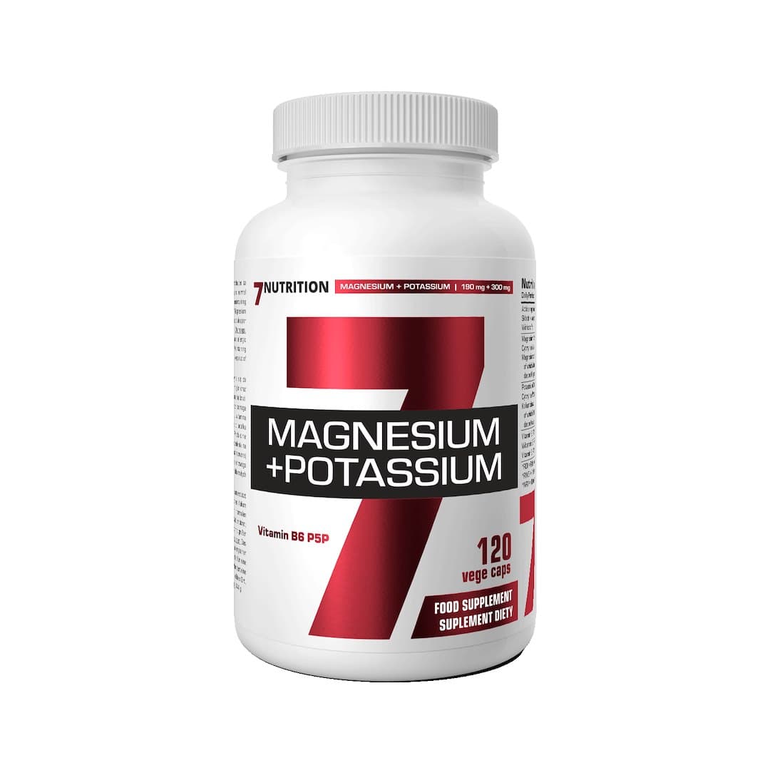 7Nutrition - Magnesium + Potassium - 120 Vege Caps – 7 Nutrition förpackning