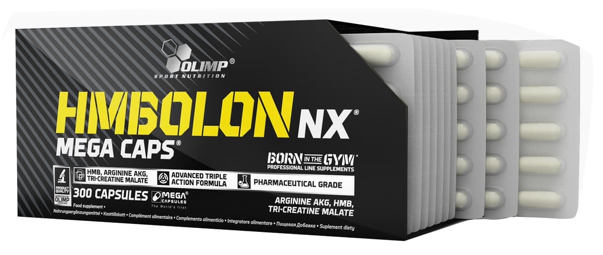 Olimp Labs - Hmbolon Nx, Mega Caps - 300 Caps – Olimp Labs förpackning