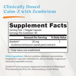 Doctor's Best - Calm-Z With Zembrin - 60 Vcaps