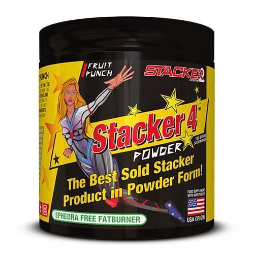 Stacker2 - 4 Powder, Fruit Punch - 150g – Stacker2 förpackning