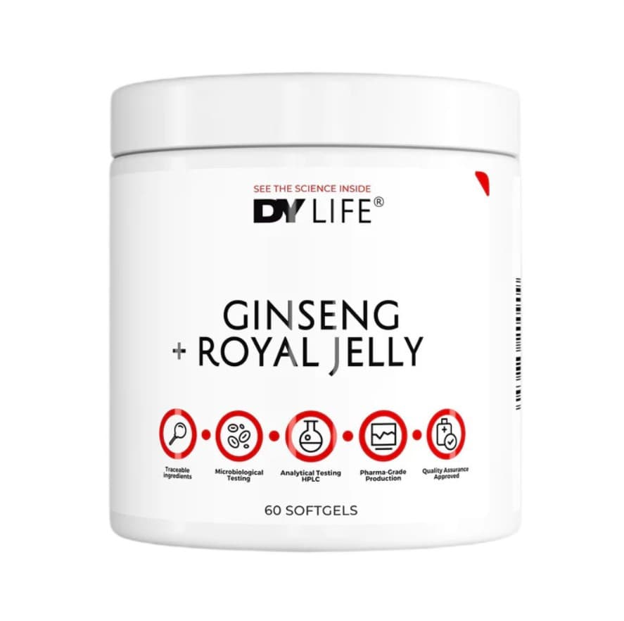 DY LIFE - Ginseng + Royal Jelly - 60 softgels – DY LIFE förpackning