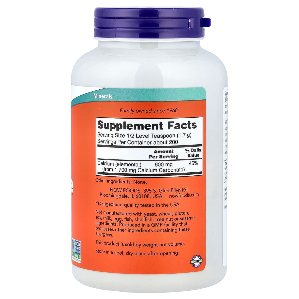 NOW Foods - Calcium Carbonate Pure Powder - 340g