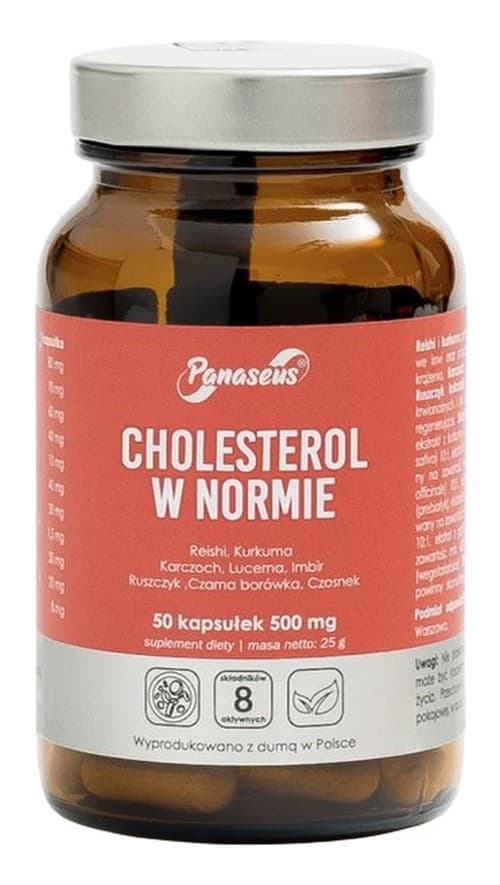 Panaseus - Cholesterol Normal - 50 Caps – Panaseus förpackning