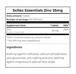 Scitec Nutrition - Zinc - 100 Tabs