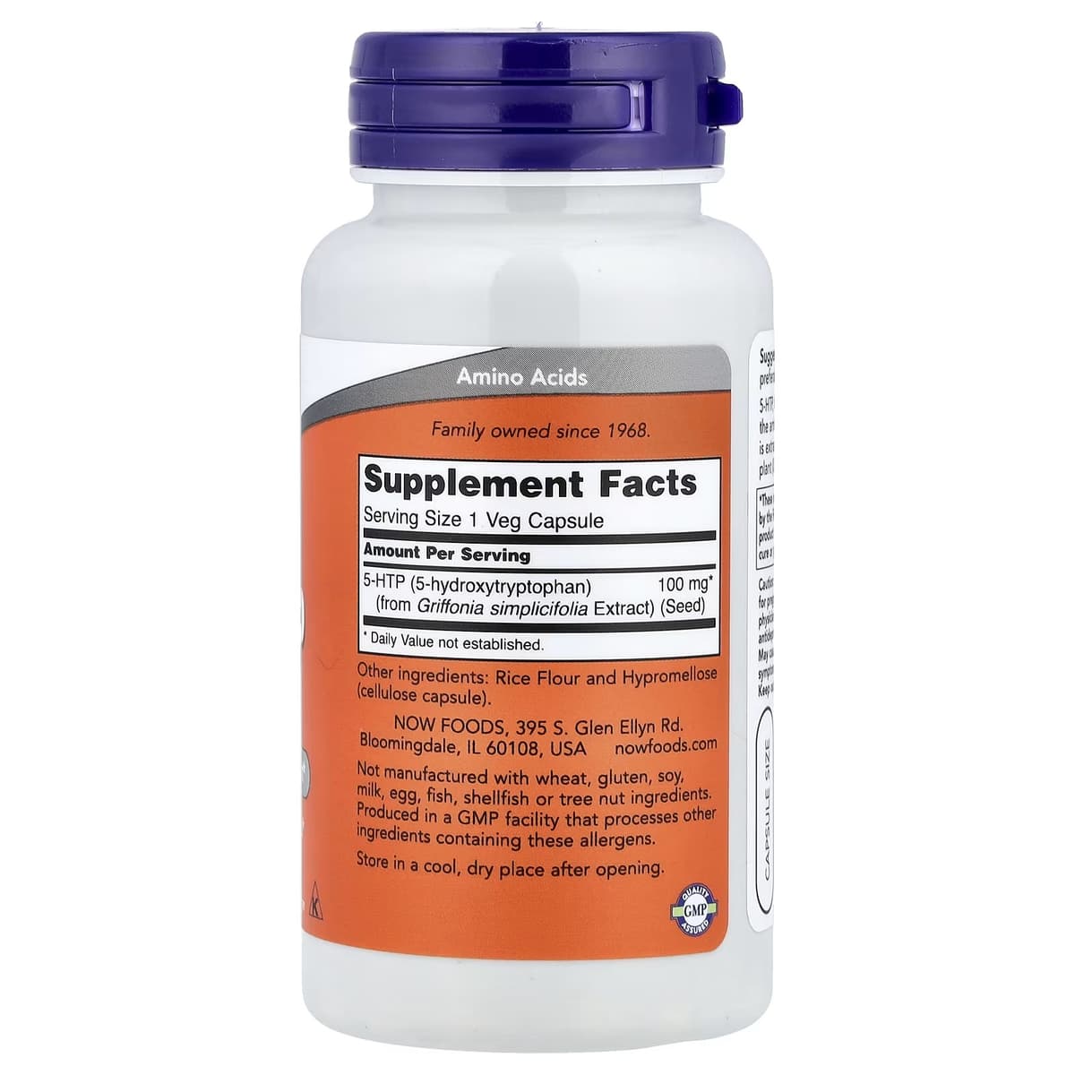 NOW Foods - 5-HTP - 100mg - 60 Vcaps