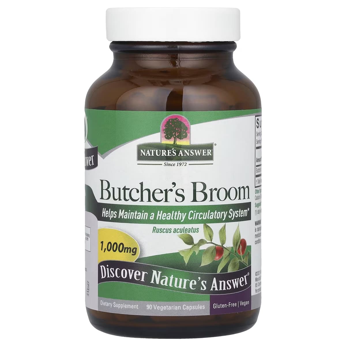Nature'S Answer - Butchers Broom Root - 90 Vcaps