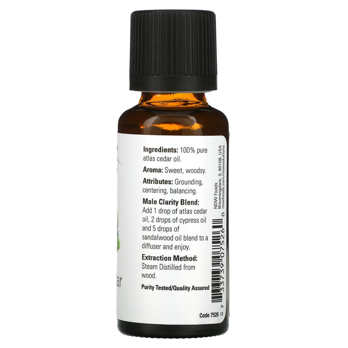 NOW Foods - Eteerinen öljy, Atlas Cedar Oil - 30ml