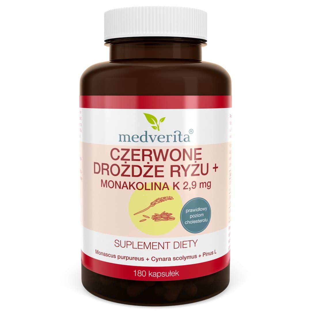 Medverita - Red Rice Yeast + Monacolin K - 180 Caps – Medverita förpackning