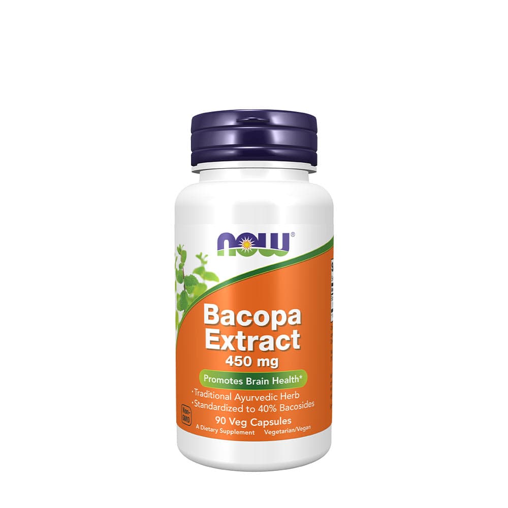 NOW Foods - Bacopa Extract - 90 Veg Capsules – NOW Foods förpackning