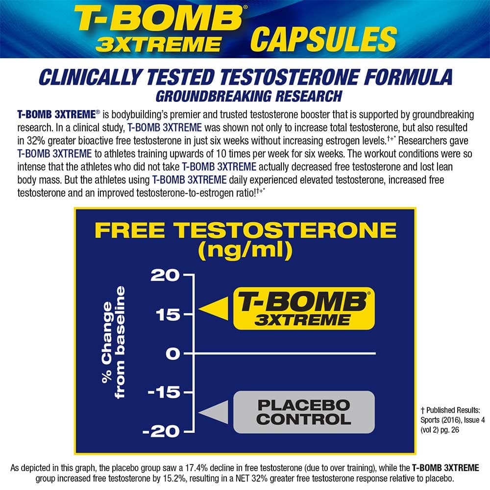 MHP - T-Bomb 3Xtreme - 168 Kapsler