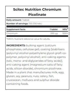 Scitec Nutrition - Chromium Picolinate - 100 tablets