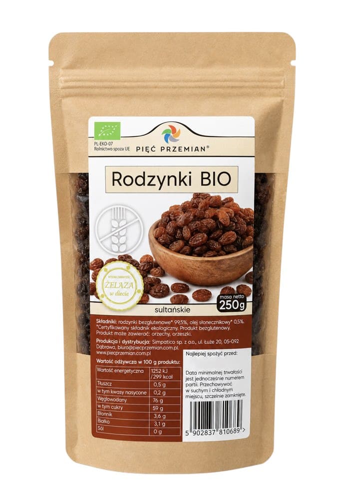 Pięć Przemian - Rodzynki BIO