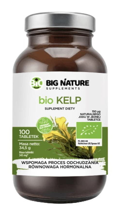 Big Nature - Organic Kelp - 100 Tabs – Big Nature förpackning