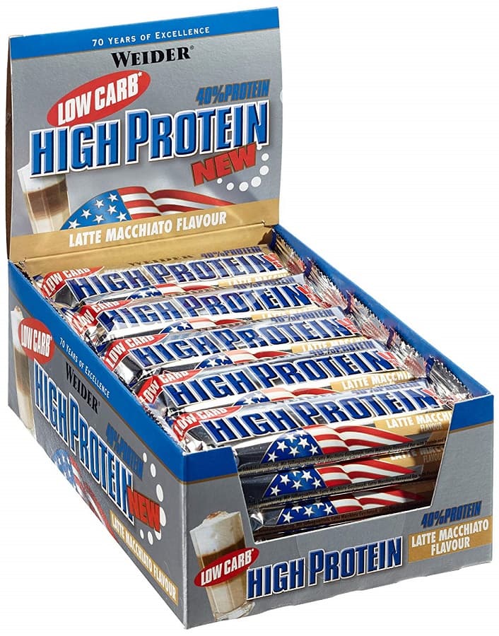 Weider - 40% Low Carb High Protein Bar, Chocolate - 24 x 50g