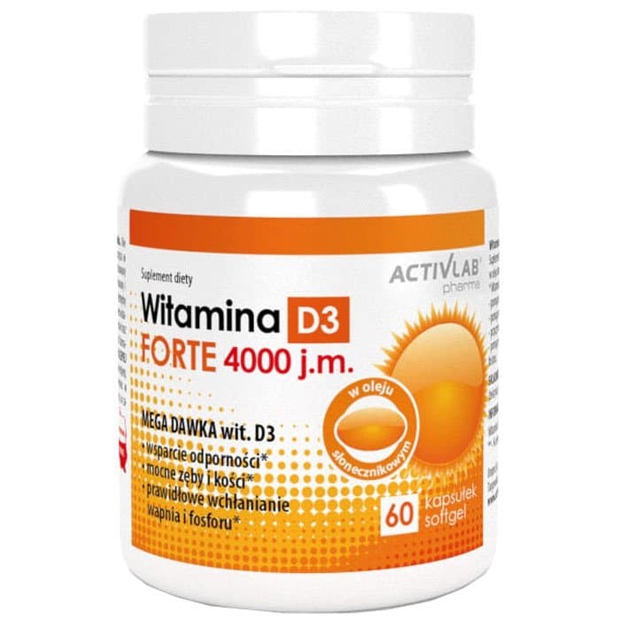 ActivLab - Vitamin D3 Forte - 60 Softgel Capsules – Activlab förpackning