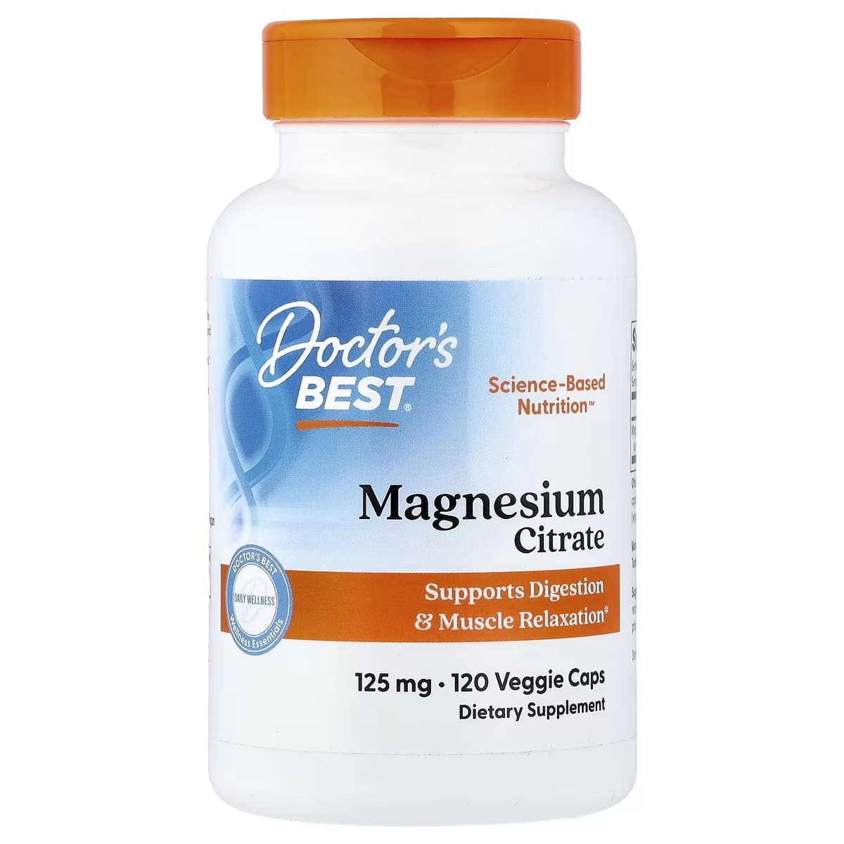 Doctor's Best - Magnesium Citrat, 125mg - 120 vcaps