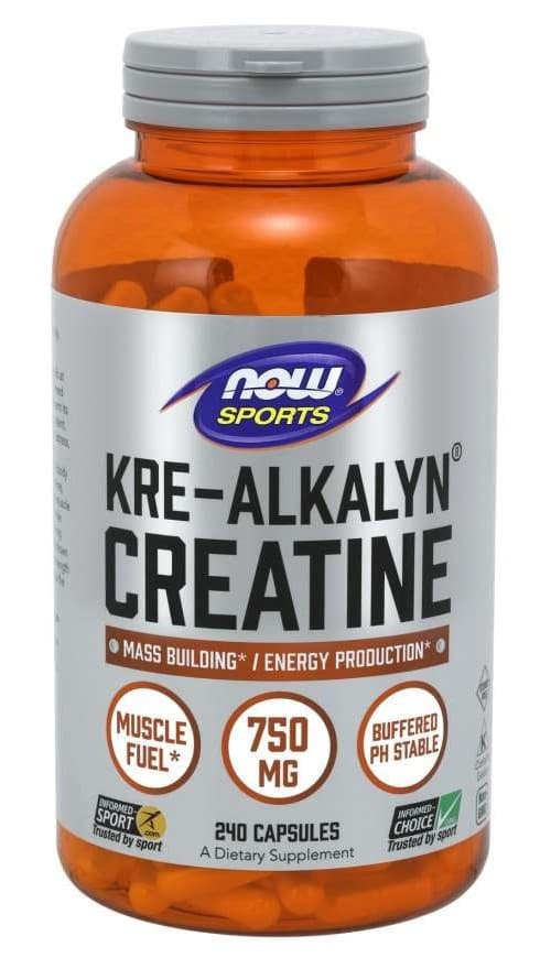 NOW Foods - Kre-Alkalyn Creatine - 240 Caps – NOW Foods förpackning